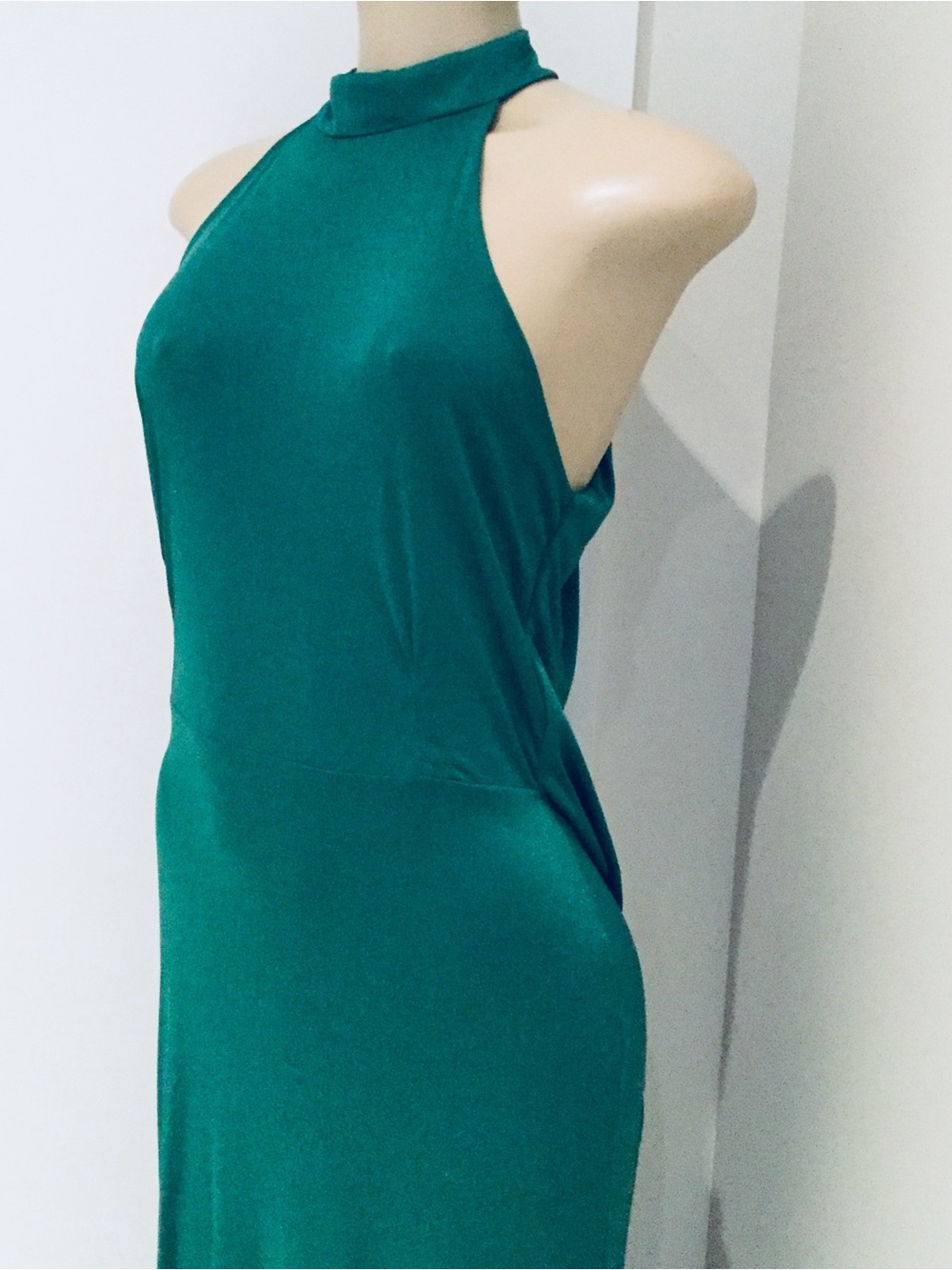 AGUA DE COCO TEAL HALTER MAXI DRESS. - Picture 4 of 10